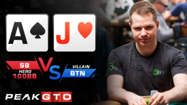 Playing A♠J♥ SB vs BTN in a 100bb Cash Game 3-bet Pot
