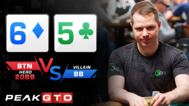 Playing 65o BTN vs BB on 20bb in an MTT