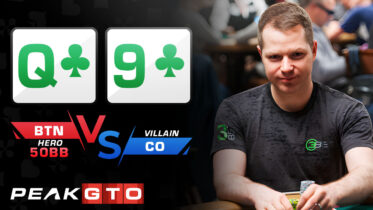 Playing Q9s BTN vs CO in a 50bb MTT