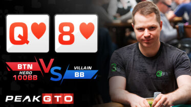 Middle Pair Poker Strategy with Q8s BTN vs BB in a 100bb Cash Game