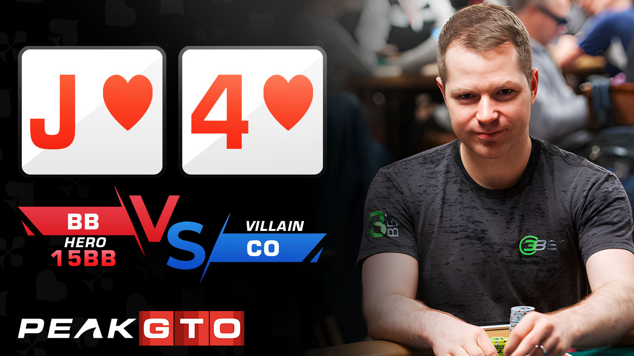 Donk Bet Bluff: J4s BB vs CO at 15bb MTT
