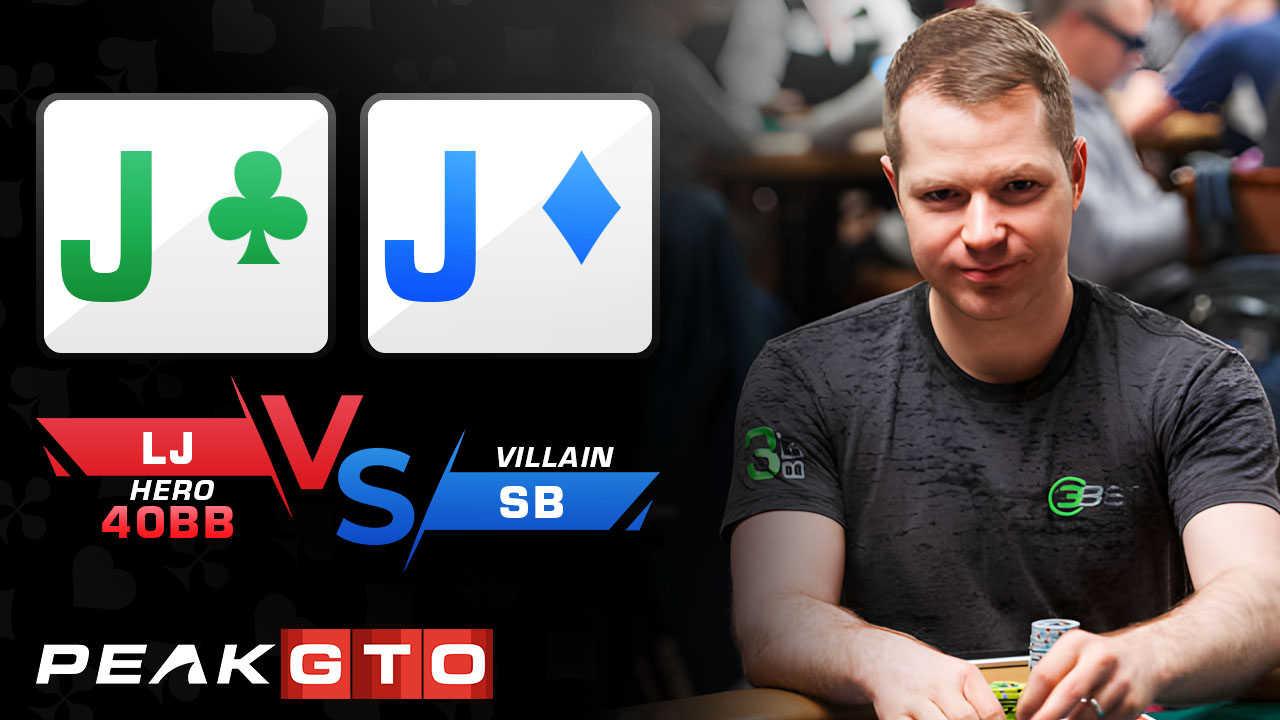 Facing a Turn Lead: JJ LJ vs SB at 40bb MTT