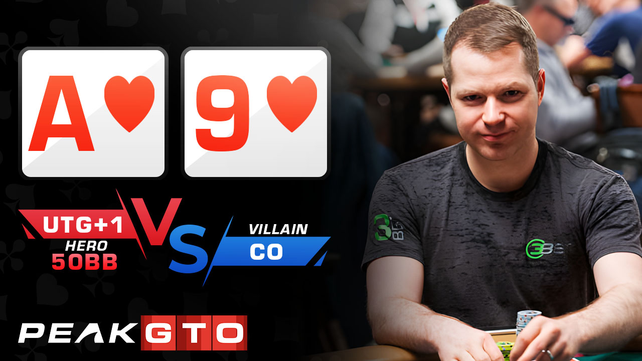 Aggression Out of Position: A9s UTG+1 vs CO 50bb MTT