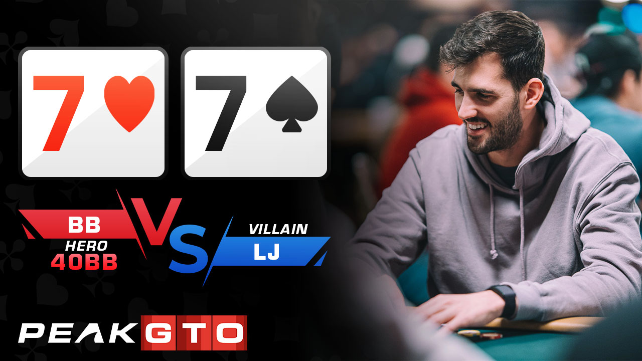 Facing Large Bets: 77 BB vs LJ at 40bb MTT