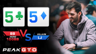 Flopping a Set 55 BB vs LJ at 100bb Cash