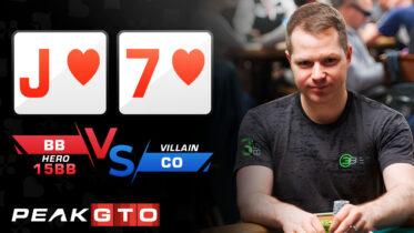 Leading the Flop When Short J7s BB vs CO at 15bb MTT
