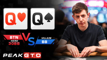 Playing an Overpair QQ BTN vs BB at 30bb MTT