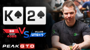 Playing the Nut Flush K2s BB vs UTG1 at 40bb MTT