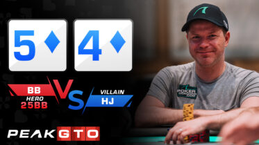 Bottom Pair Facing Aggression 54s BB vs HJ at 25bb MTT