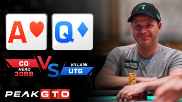 How Many Streets of Value AQo CO vs UTG at 30bb MTT