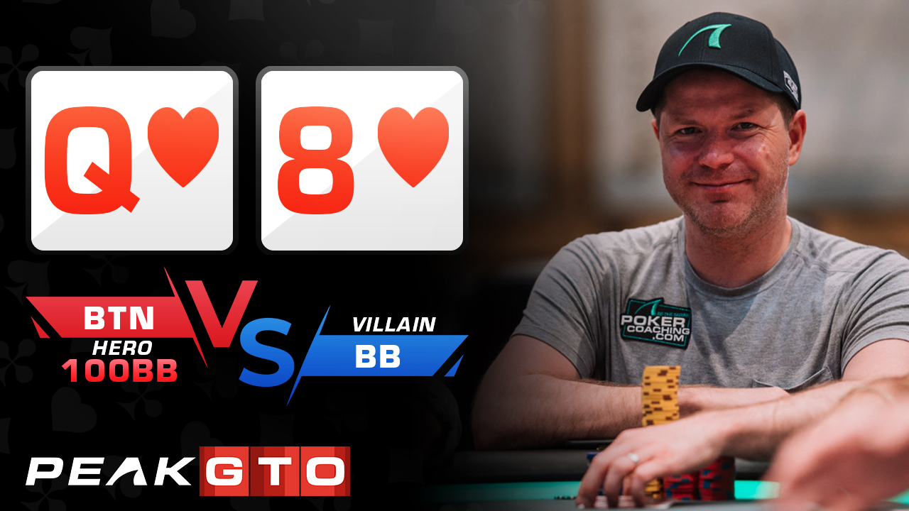 Middle Pair Facing a River Lead: Q8s BTN vs BB 100bb Cash