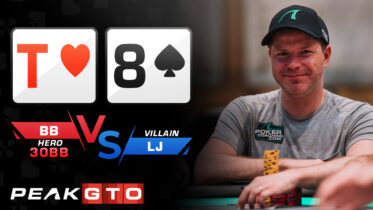 Playing a Draw From the Big Blind T8o BB vs LJ at 30bb MTT