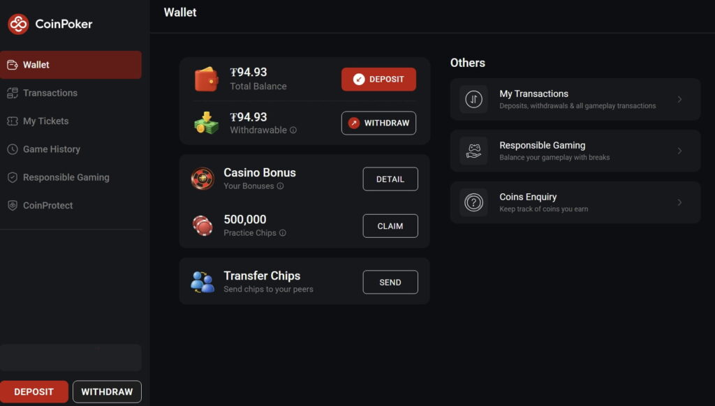 CoinPoker Banking explained