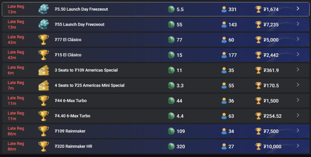 coinpoker tournaments