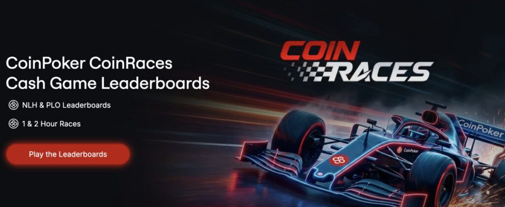 CoinRaces: $5,000,000 a Month in Cash Game Leaderboards