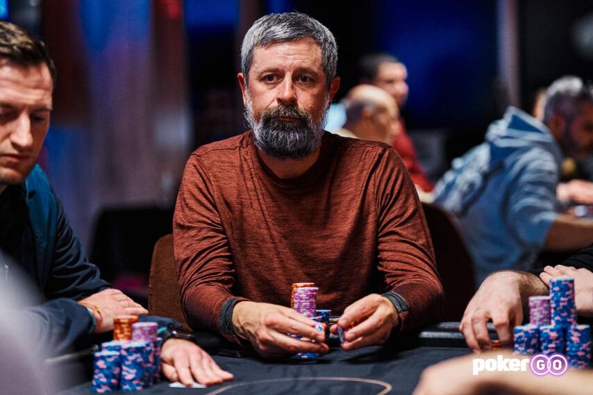 Justin Young at the poker table